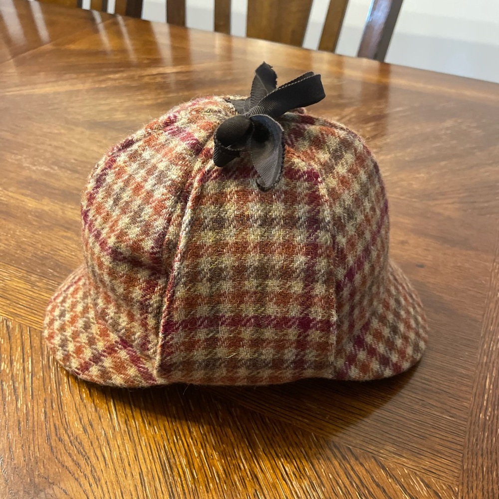 Lochcarron Vintage Wool Sherlock Holmes Hat made in Scotland size small